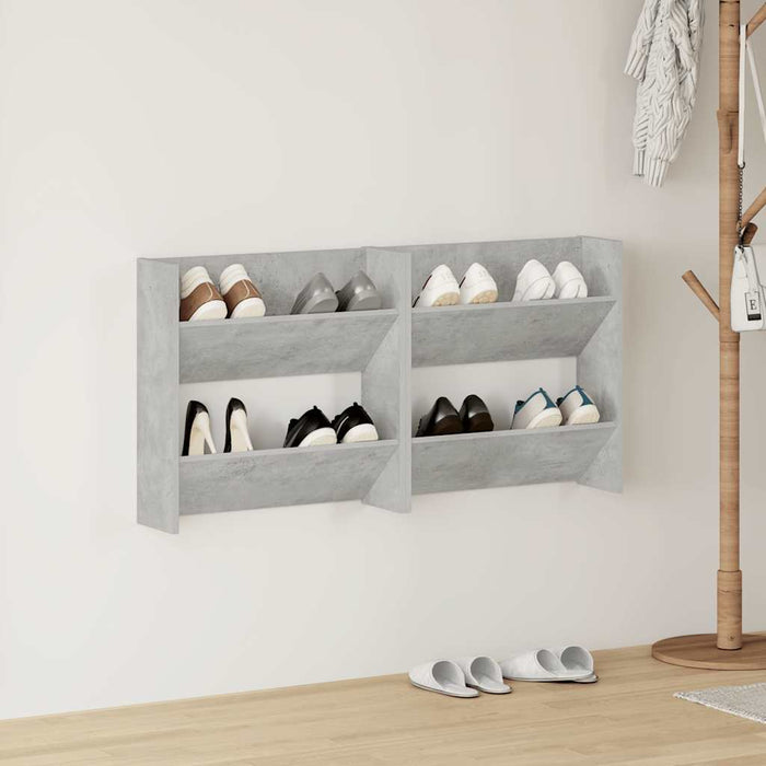Pantofare de perete, 2 buc., gri beton, 60x18x60 cm, PAL - WALTI WALTI