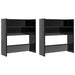 Pantofare de perete, 2 buc., negru extralucios, 60x18x60 cm PAL - WALTI WALTI