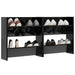 Pantofare de perete, 2 buc., negru extralucios, 60x18x60 cm PAL - WALTI WALTI