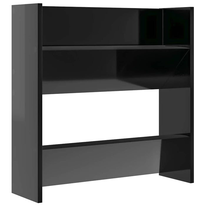 Pantofare de perete, 2 buc., negru extralucios, 60x18x60 cm PAL - WALTI WALTI