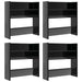 Pantofare de perete, 4 buc., negru extralucios, 60x18x60cm, PAL - WALTI WALTI