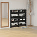 Pantofare de perete, 4 buc., negru extralucios, 60x18x60cm, PAL - WALTI WALTI