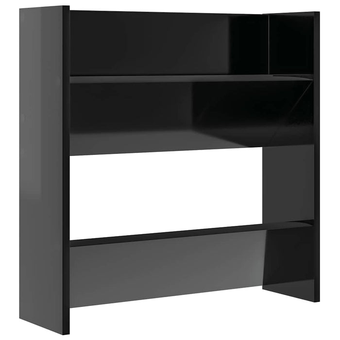 Pantofare de perete, 4 buc., negru extralucios, 60x18x60cm, PAL - WALTI WALTI