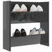 Pantofar de perete, gri extralucios, 60x18x60 cm, PAL - WALTI WALTI