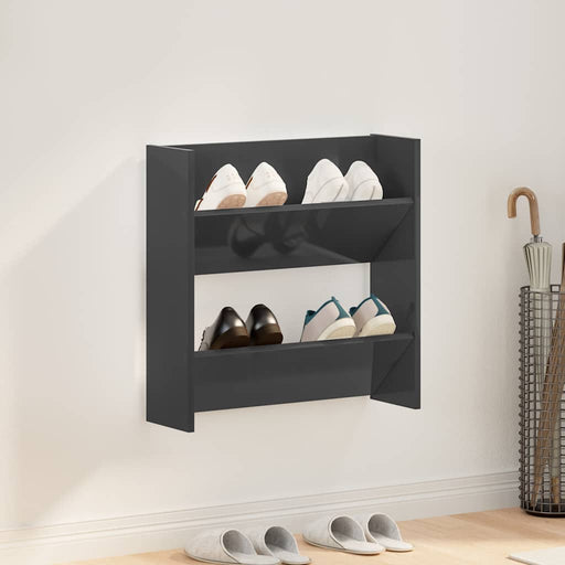 Pantofar de perete, gri extralucios, 60x18x60 cm, PAL - WALTI WALTI