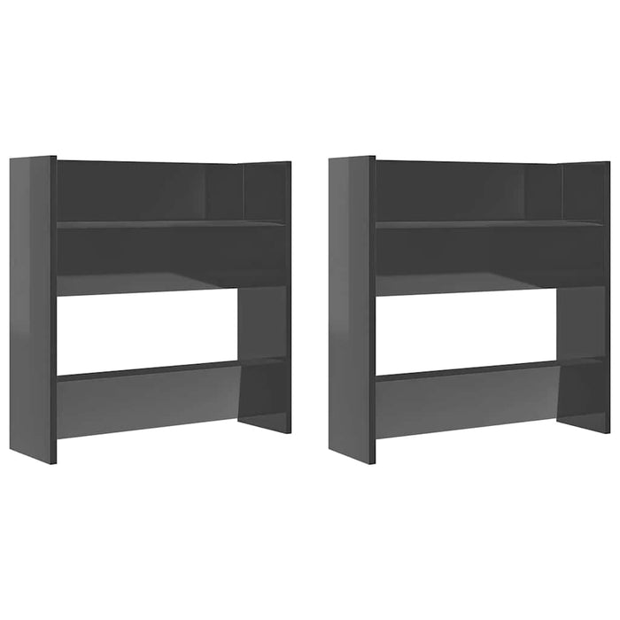 Pantofare de perete, 2 buc., gri extralucios, 60x18x60 cm, PAL - WALTI WALTI