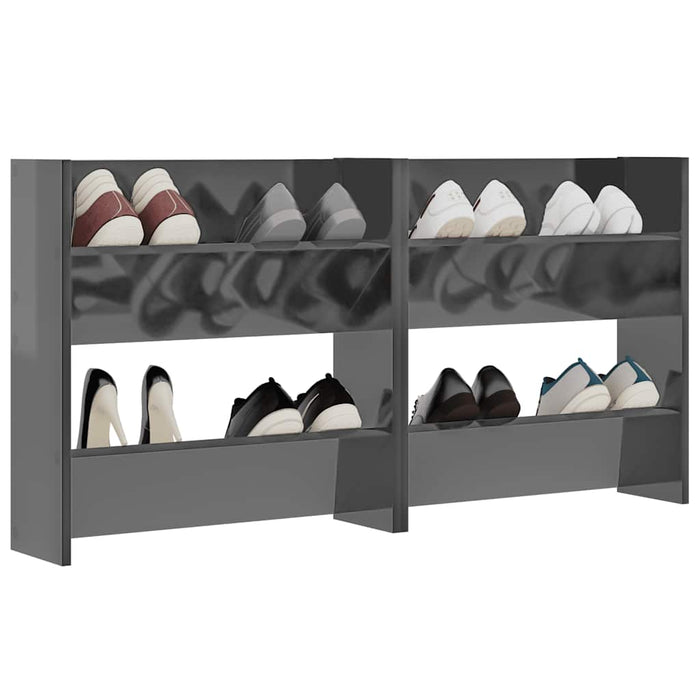 Pantofare de perete, 2 buc., gri extralucios, 60x18x60 cm, PAL - WALTI WALTI