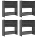 Pantofar perete 4buc. gri extralucios 60x18x60cm lemn prelucrat - WALTI WALTI