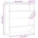 Pantofar perete 4buc. gri extralucios 60x18x60cm lemn prelucrat - WALTI WALTI