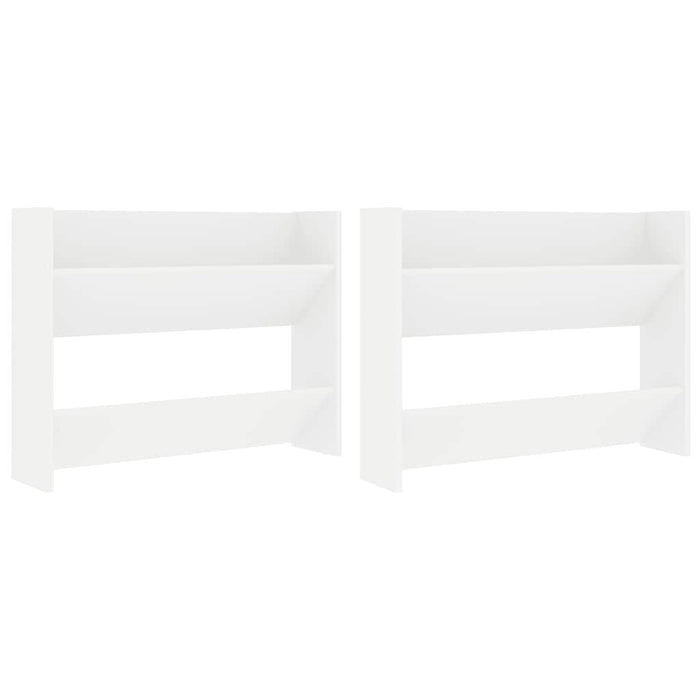 Pantofare de perete, 2 buc., alb, 80x18x60 cm, PAL - WALTI WALTI