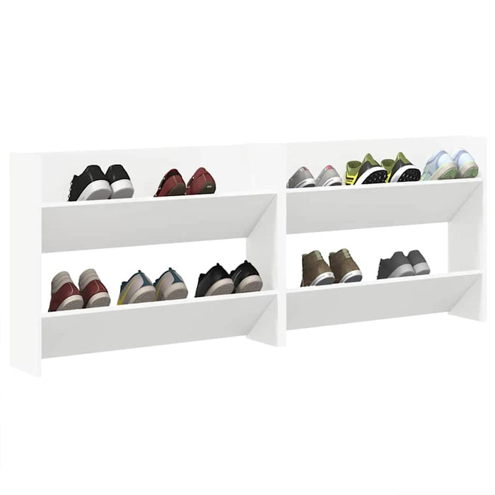 Pantofare de perete, 2 buc., alb, 80x18x60 cm, PAL - WALTI WALTI