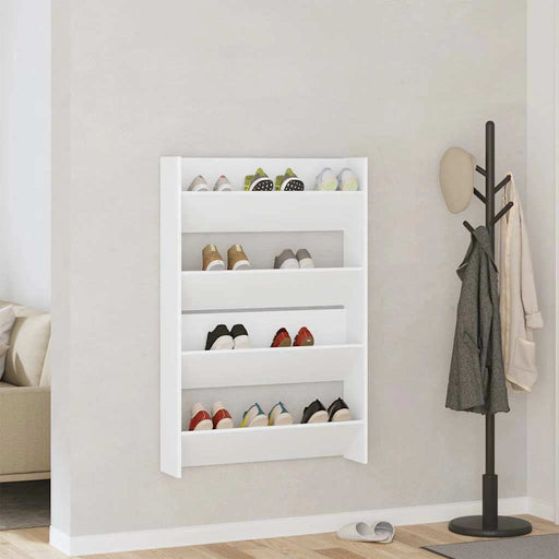 Pantofare de perete, 2 buc., alb, 80x18x60 cm, PAL - WALTI WALTI