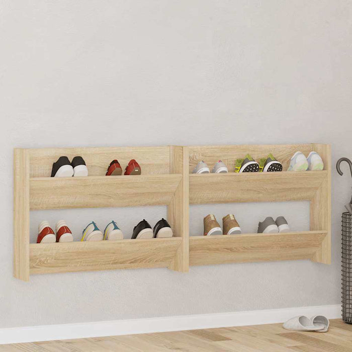 Pantofare de perete, 2 buc., stejar sonoma, 80x18x60 cm, PAL - WALTI WALTI
