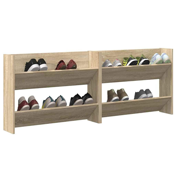 Pantofare de perete, 2 buc., stejar sonoma, 80x18x60 cm, PAL - WALTI WALTI