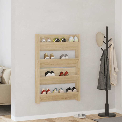 Pantofare de perete, 2 buc., stejar sonoma, 80x18x60 cm, PAL - WALTI WALTI