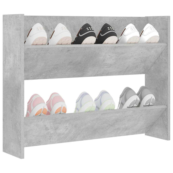 Pantofar de perete, gri beton, 80x18x60 cm, lemn prelucrat WALTI