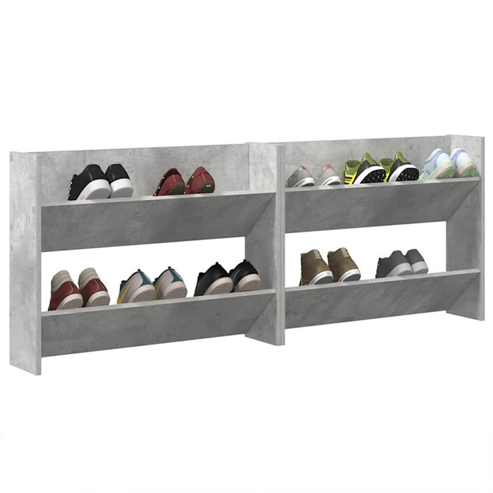 Pantofare de perete, 2 buc., gri beton, 80x18x60 cm, PAL - WALTI WALTI