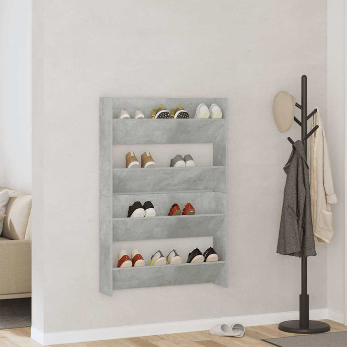 Pantofare de perete, 2 buc., gri beton, 80x18x60 cm, PAL - WALTI WALTI