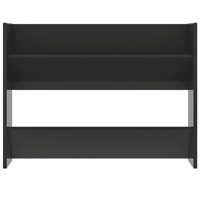 Pantofare de perete, negru extralucios, 80x18x60 cm, PAL WALTI