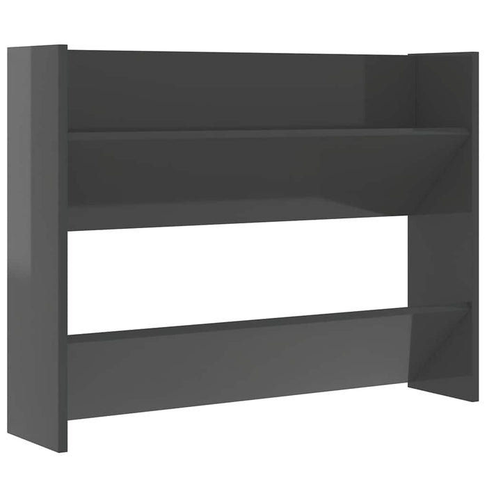 Pantofare de perete, gri extralucios, 80x18x60 cm, PAL WALTI