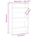 Pantofar de perete, alb, 60x18x90 cm, PAL - WALTI WALTI