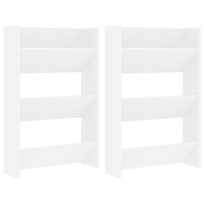 Pantofare de perete, 2 buc., alb, 60x18x90 cm, PAL - WALTI WALTI