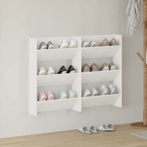 Pantofare de perete, 2 buc., alb, 60x18x90 cm, PAL - WALTI WALTI