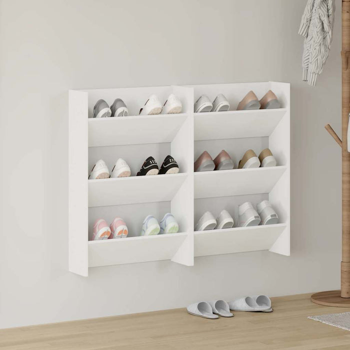 Pantofare de perete, 2 buc., alb, 60x18x90 cm, PAL - WALTI WALTI