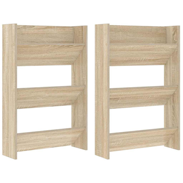 Pantofare de perete, 2 buc., stejar sonoma, 60x18x90 cm, PAL - WALTI WALTI