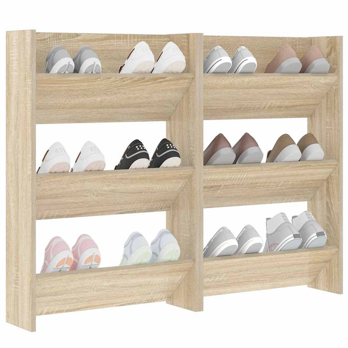 Pantofare de perete, 2 buc., stejar sonoma, 60x18x90 cm, PAL - WALTI WALTI
