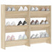 Pantofare de perete, 2 buc., stejar sonoma, 60x18x90 cm, PAL - WALTI WALTI