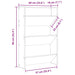 Pantofar de perete, gri beton, 60x18x90 cm, PAL - WALTI WALTI