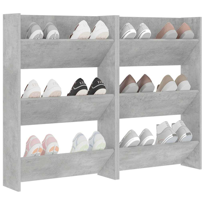Pantofare de perete, 2 buc., gri beton, 60x18x90 cm, PAL - WALTI WALTI