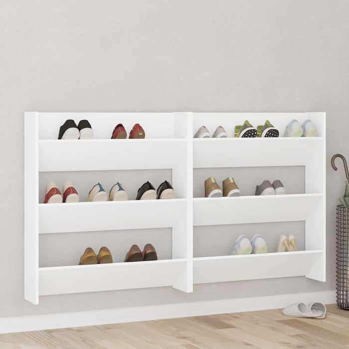 Pantofare de perete, 2 buc., alb, 80x18x90 cm, PAL - WALTI WALTI