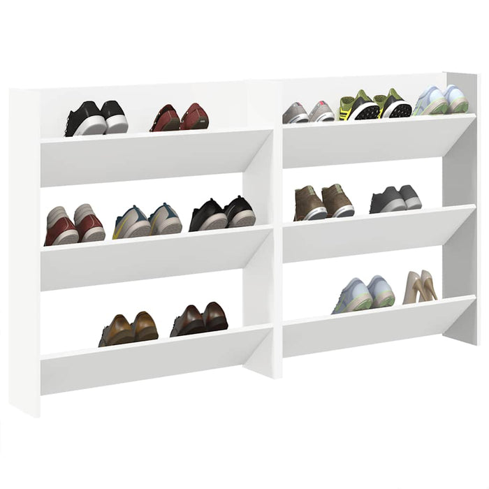 Pantofare de perete, 2 buc., alb, 80x18x90 cm, PAL - WALTI WALTI