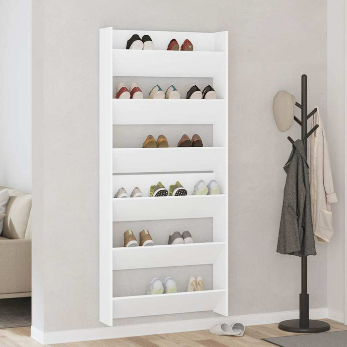 Pantofare de perete, 2 buc., alb, 80x18x90 cm, PAL - WALTI WALTI