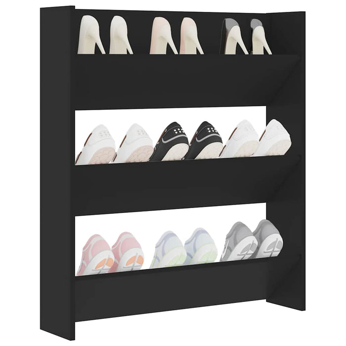 Pantofar de perete, negru, 80x18x90 cm, PAL - WALTI WALTI