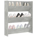 Pantofar de perete, gri beton, 80x18x90 cm, PAL - WALTI WALTI