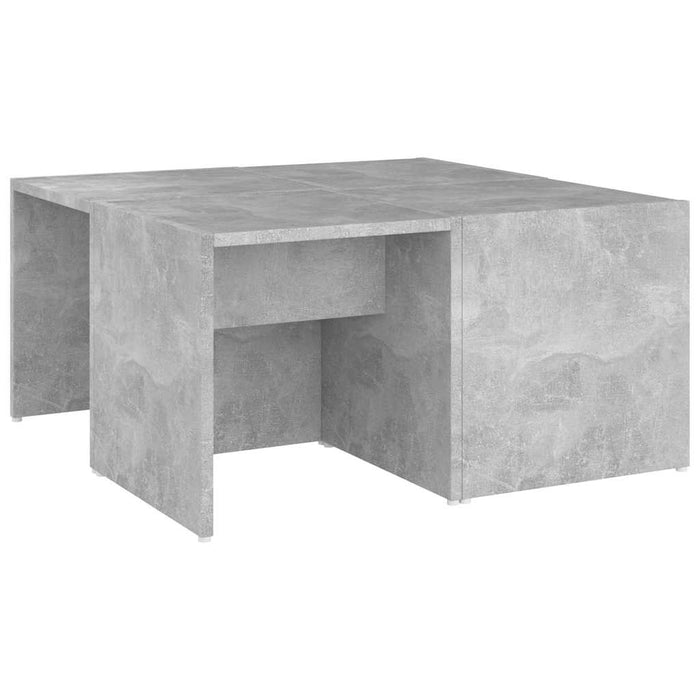 Măsuțe de cafea, 4 buc., gri beton, 33x33x33 cm, lemn prelucrat WALTI