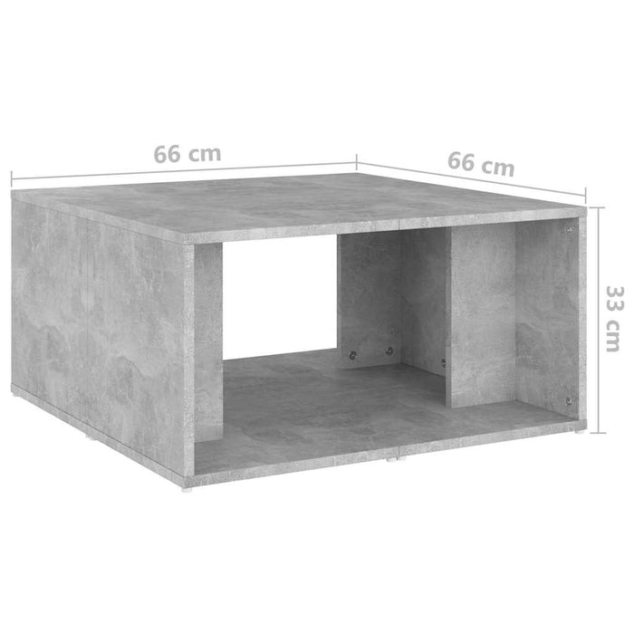 Măsuțe de cafea, 4 buc., gri beton, 33x33x33 cm, lemn prelucrat WALTI