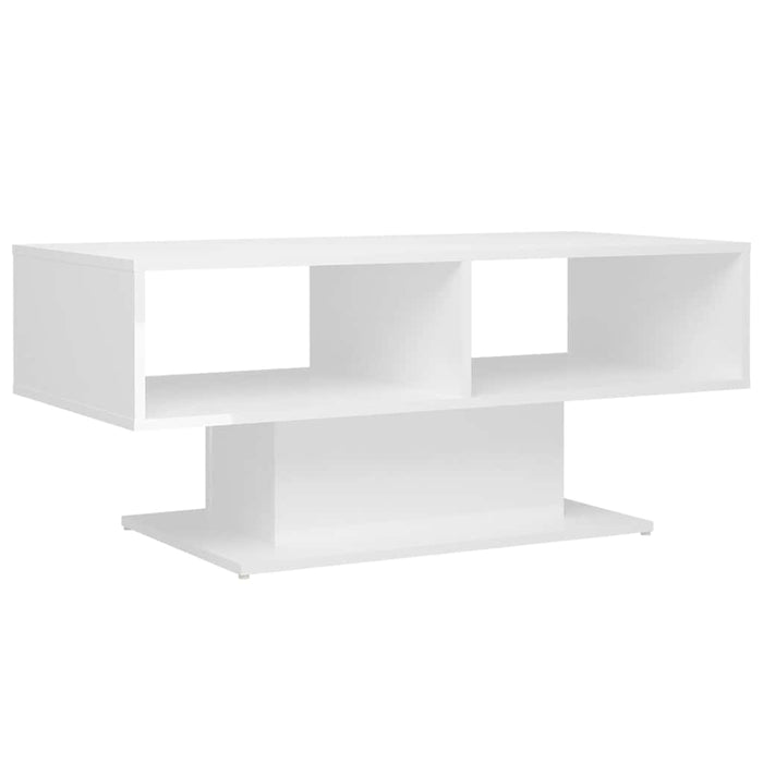 Măsuță cafea alb extralucios 103,5x50x44,5 cm lemn prelucrat WALTI