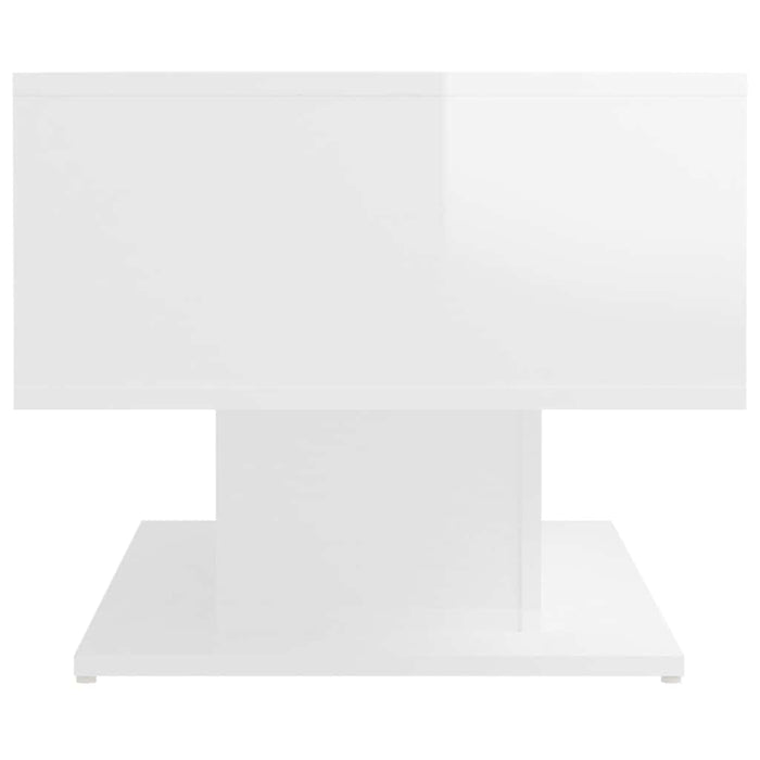 Măsuță cafea alb extralucios 103,5x50x44,5 cm lemn prelucrat WALTI