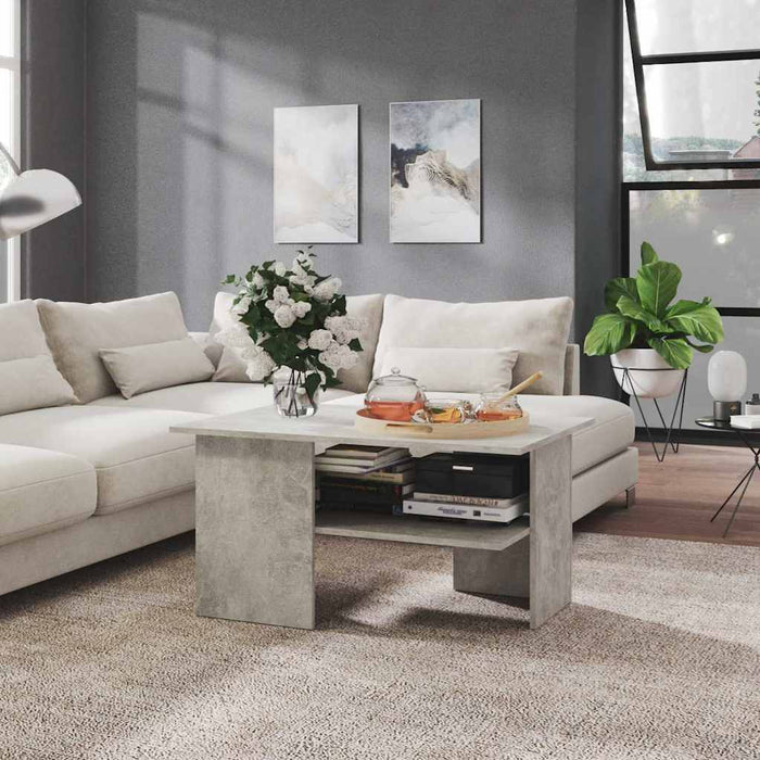 Măsuță de cafea, gri beton, 90x60x46,5 cm, lemn prelucrat WALTI