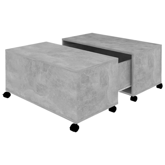 Măsuță de cafea, gri beton , 75x75x38 cm, lemn prelucrat - WALTI WALTI