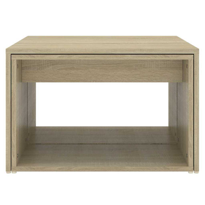 Set măsuțe cafea suprapuse, 3 piese, stejar sonoma, 60x60x38 cm WALTI