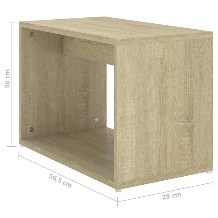 Set măsuțe cafea suprapuse, 3 piese, stejar sonoma, 60x60x38 cm WALTI
