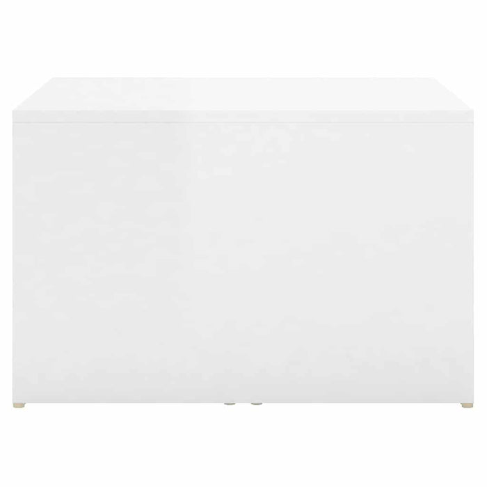 Set măsuțe cafea suprapuse 3 piese alb extralucios 60x60x38 cm WALTI