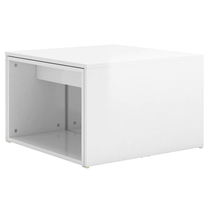 Set măsuțe cafea suprapuse 3 piese alb extralucios 60x60x38 cm WALTI