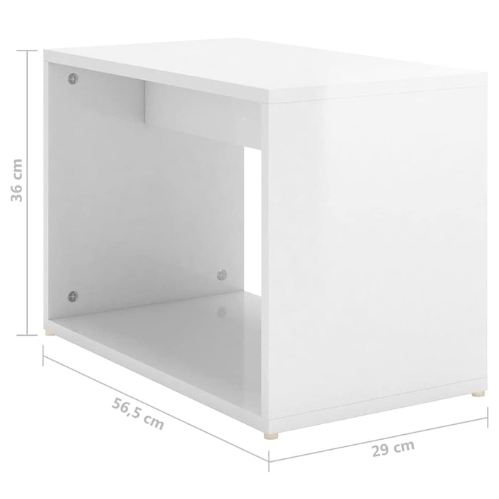 Set măsuțe cafea suprapuse 3 piese alb extralucios 60x60x38 cm WALTI