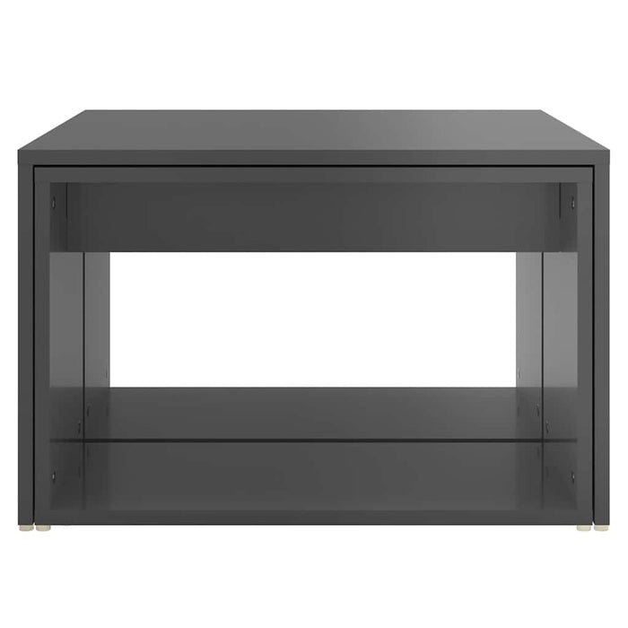 Set măsuțe cafea suprapuse 3 piese gri extralucios 60x60x38 cm WALTI